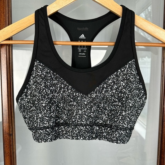 Adidas Techfit Racerback Compression Stretch Climacool Sports Bra Size Medium - Picture 1 of 7